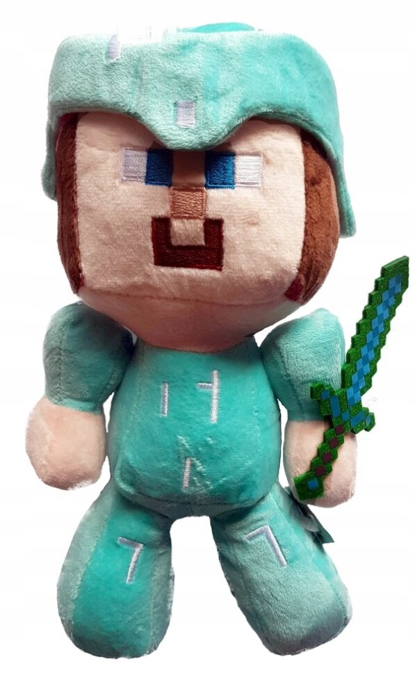 Diamentowy Steve Minecraft Postać Pluszak 25 cm